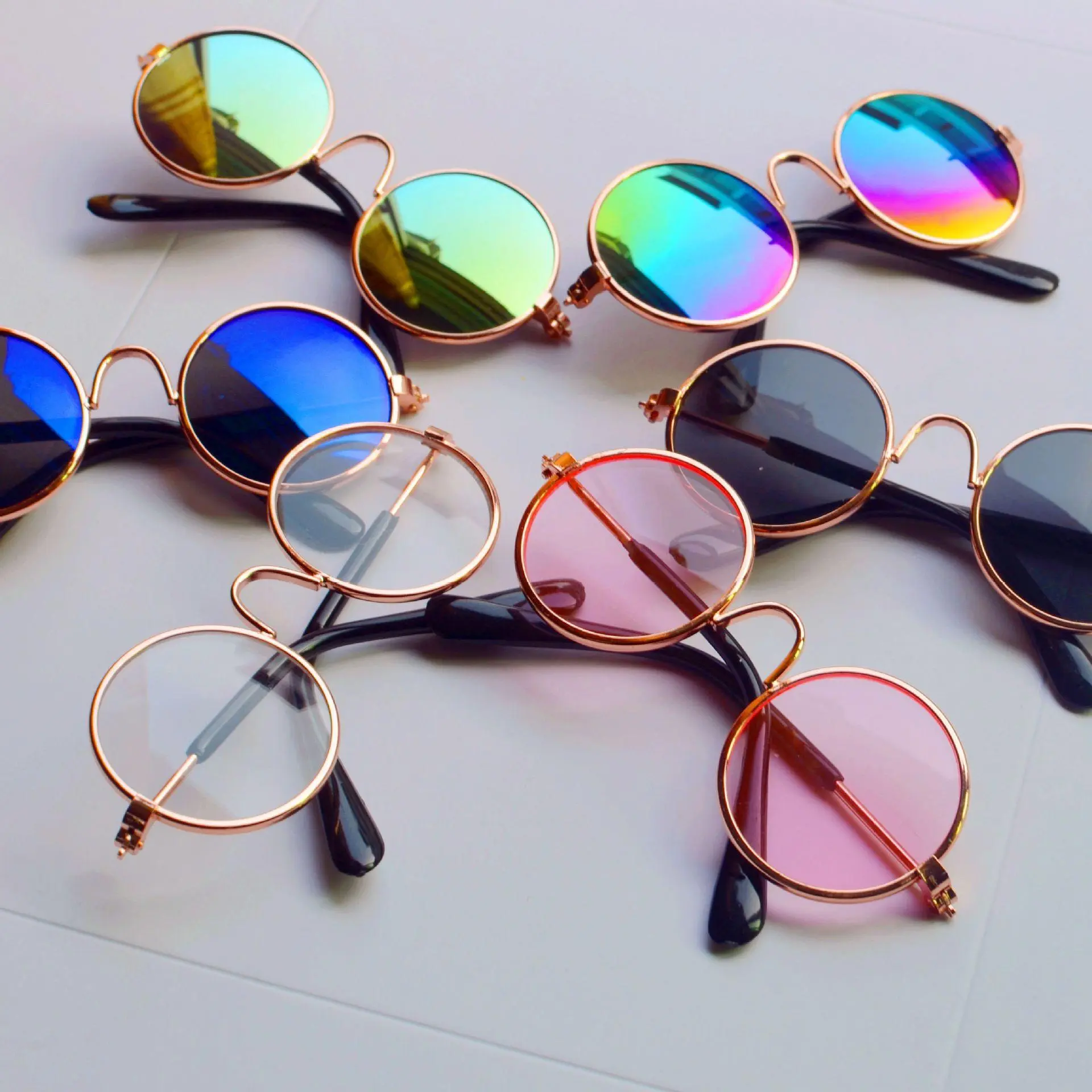 Toy Cotton Doll Photo Sunglasses Dog Cat Pet Glasses Creative Trend Small Sunglasses