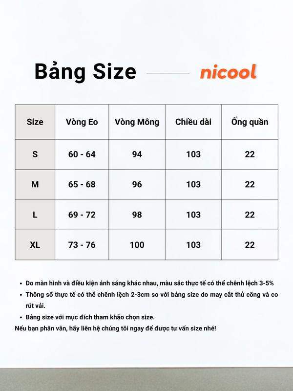 Quần Jean nữ ống suông màu Trắng, quần bò siêu cao Nicool N41-Q23 Pants Thông thường Women Denim 5