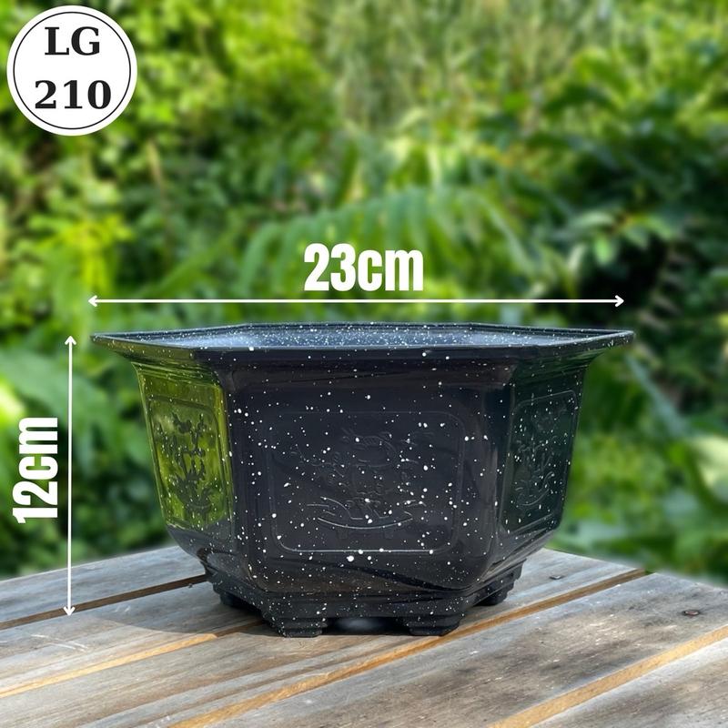10 Cái Chậu Nhựa Lục Giác 210 23x12