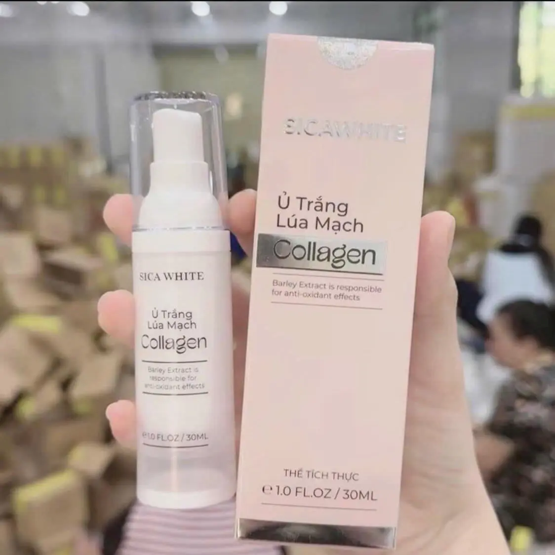 Ủ trắng lúa mạch Collagen 30ml