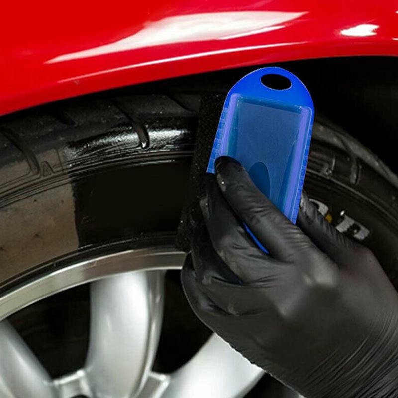Product Introduction of Car Wheel Polishing Waxing Sponge Washing Cleaning Tire Contour Brush With Cover ABS Dressing Applicator Pads Detail Accessories 6