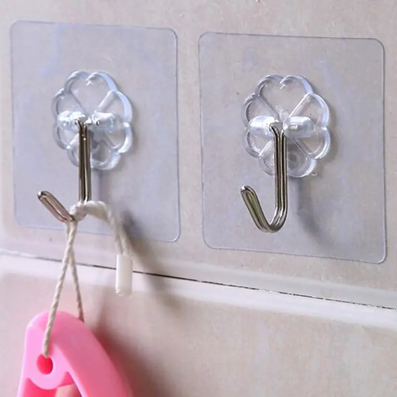 Móc Treo Tường Cốc Hút Trong Suốt, Hữu Ích Và Chắc Chắn, Móc Treo, Cho Nhà Bếp Và Phòng Tắm, 1x