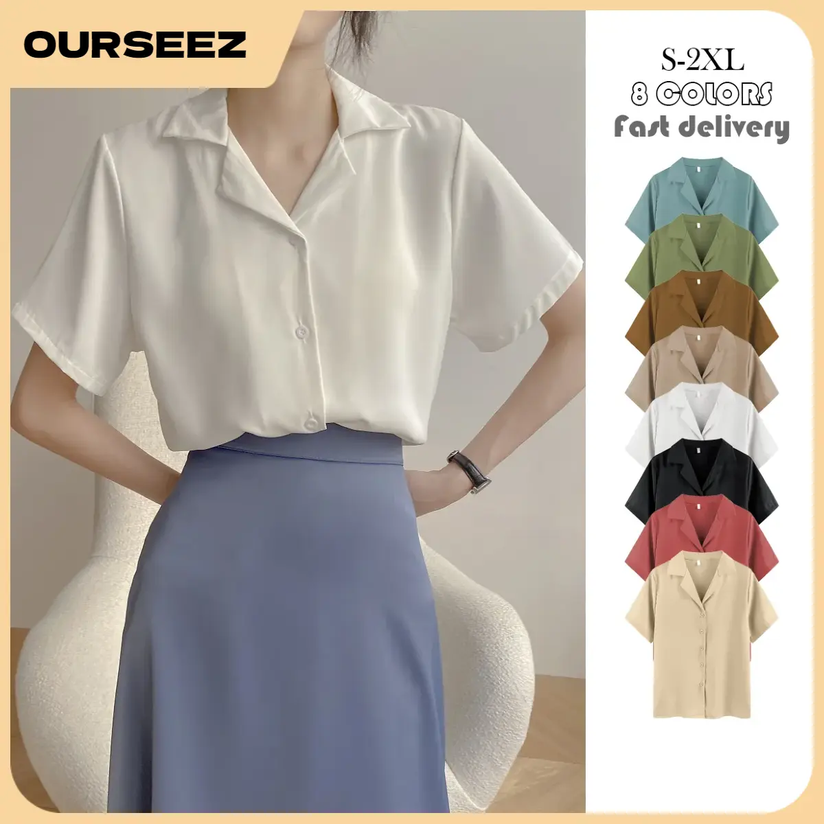 ELIZ Basic Long Sleeve Close Neck Top - TikTok Shop Philippines