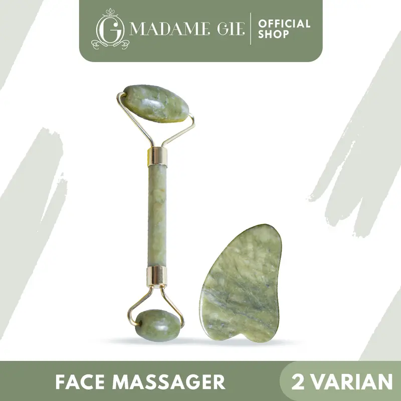 Madame Gie Face Massager - Jade Roller Guasha 2in1 mengencangkan wajah 1