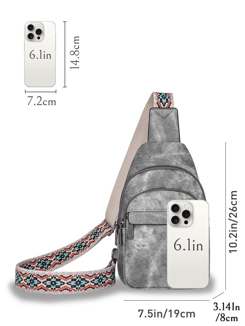 Product Introduction of Women's Bohemian Style Fanny Pack, Fashionable PU Leather Zipper Belt Bag for Daily Used, Casual Trendy Versatile High-quality Daily Pouch Bag 15