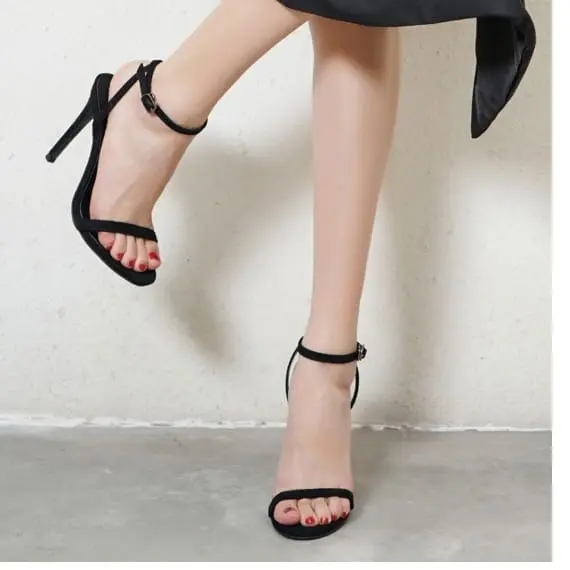 high heels silky bisa cod Hak Sangat Tinggi (di atas 8 cm) wanita sandal Sendal 2