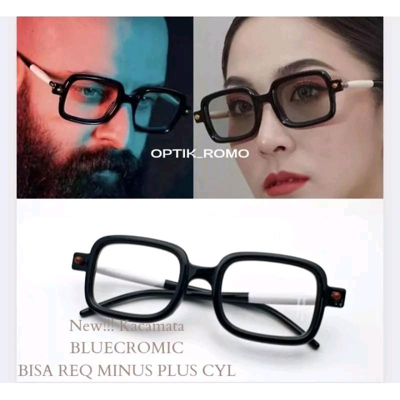 kacamata pria wanita lensa Bluecromic minus plus Cylinder 0