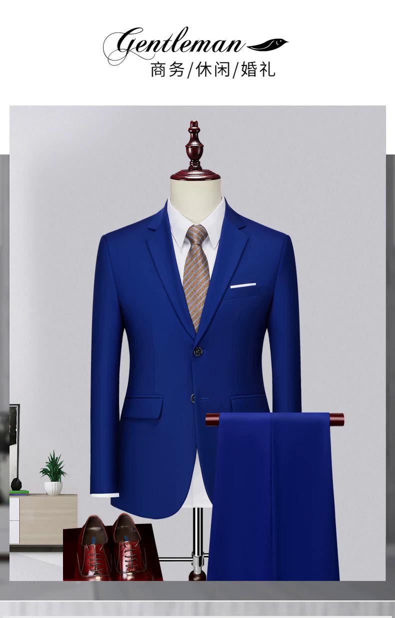 Product Introduction of (Jacket+Pants) Latest Men Suit Set Formal Blazers Slim Fit Business Tuxedo 2 Pcs Suit Groom's Wedding Dress Man Suit S-6XL 3
