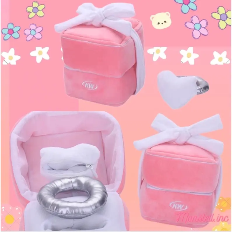 Monstell boneka kotak cincin fluffy lembut untuk pacar kekasih Ulang tahun 0