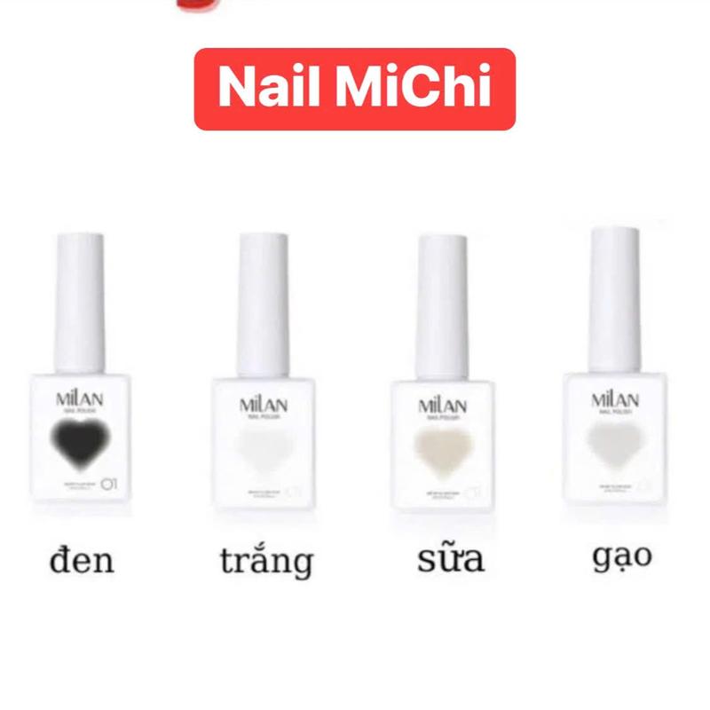  Sơn Gel Trắng Đen Trắng Sữa Trắng Nước Gạo MiLan Chai Lẻ Nail MiChi 