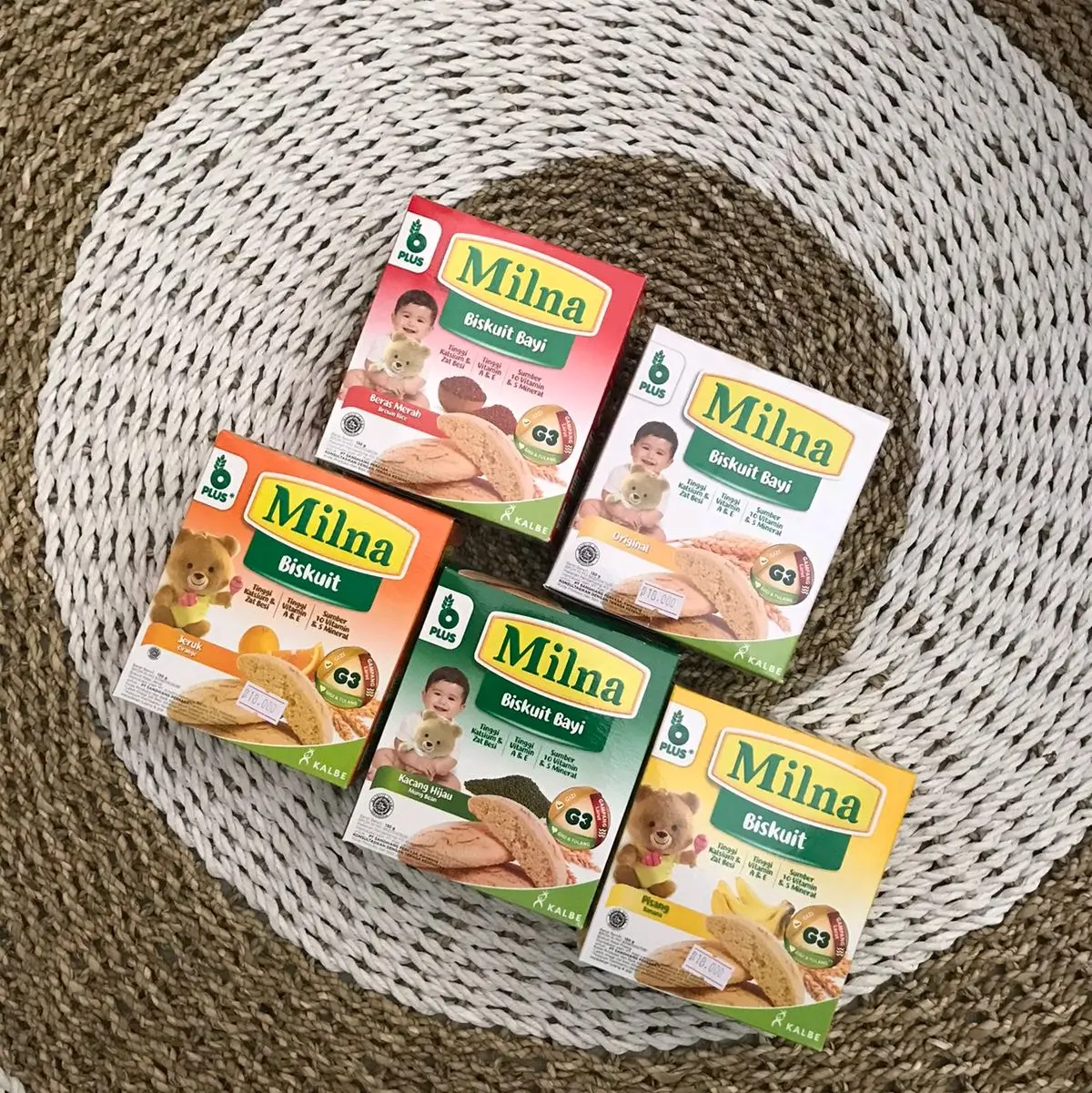 MILNA BISKUIT BAYI 6+ 130g / Biskuit Bayi Milna / Untuk 6 bulan + Merah