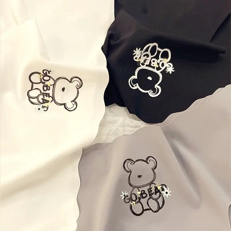 Set 10 Quần Lót Nữ Su Lạnh Viền Sóng Hình Gấu Bear 5 Màu A30 8