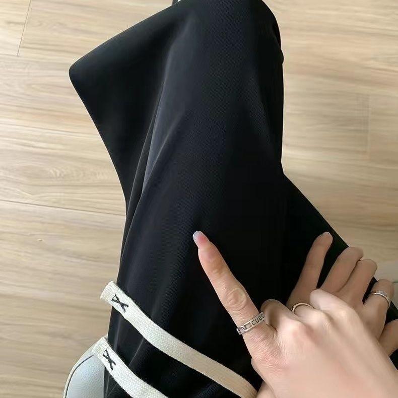 Quần Ống Rộng Thường Ngày Cạp Cao Mỏng Mùa Hè Xẻ Tà Ngoại Cỡ Cho Nữ, 40-130KG, C13589 8