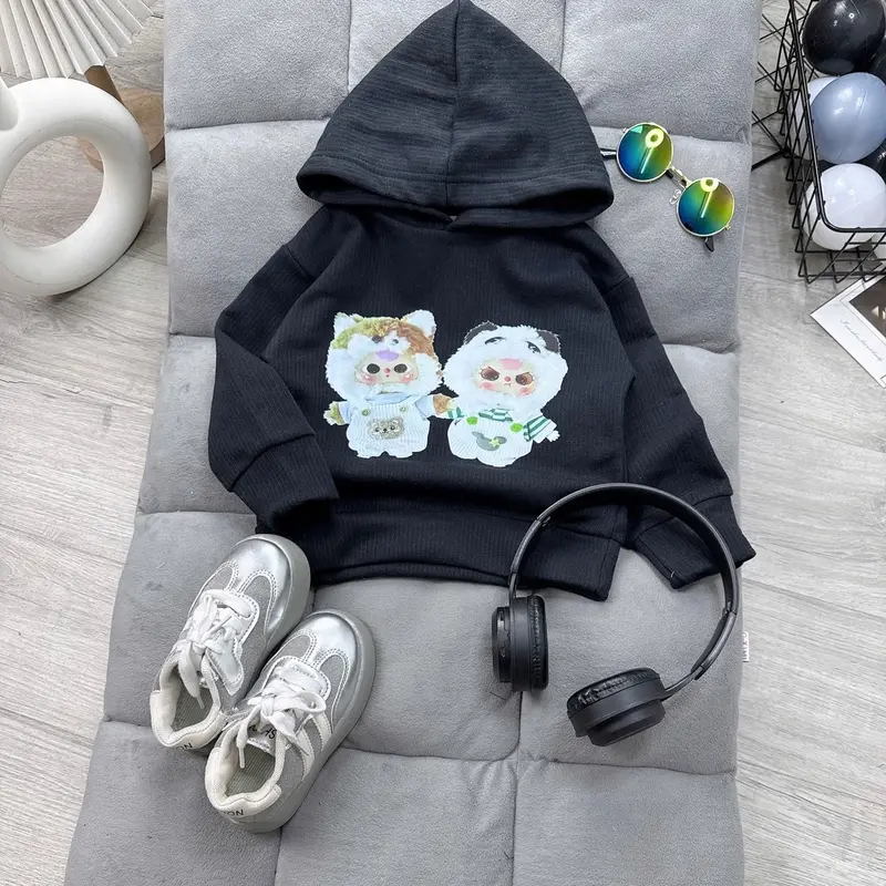 Combo 3 áo nỉ mũ hoodie in hình hót (M1) bé trai,bé gái chất nỉ ngoại lót bông dày vừa,mềm mịn sịn phù hợp thời tiết xuân,thu, đông.Qc cao cấp 8