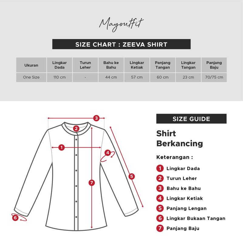 Mayoutfit Zeeva Shirt | Kemeja Poplin Wanita Detail Renda Bordir 9