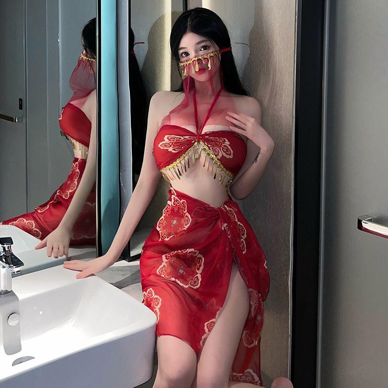 Đồ Lót Gợi Cảm, Áo Ngực Xuyên thấu Cổ Điển Cô Gái Khiêu Vũ Đôn Hoàng, Áo Ống Hanfu Kỳ Lạ Áo Ngủ, Bộ Đồng Phục Hẹn Hò, Bộ 10k Người Thu Thập, Hàng Mới Về Mùa Hè 2025 8