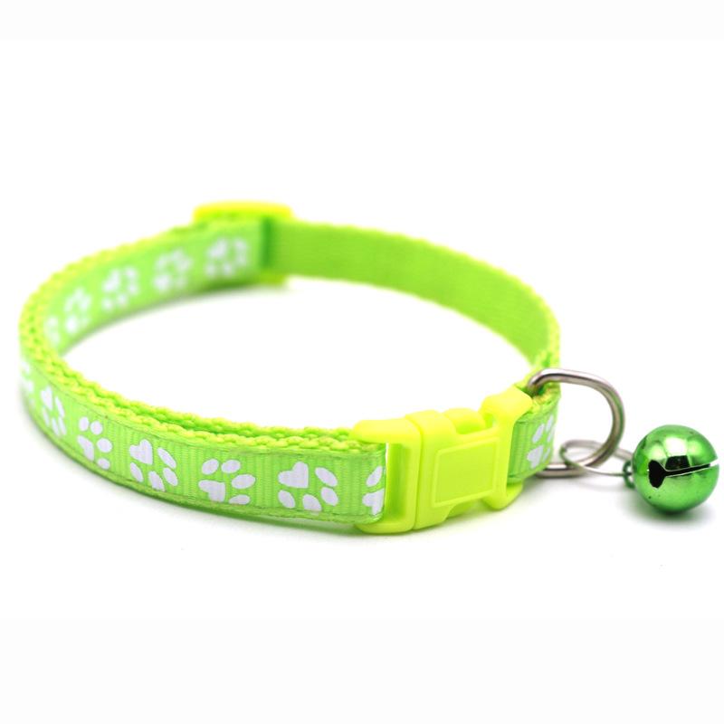Product Introduction of 1R Pet Patch Collar Dog Cat Collar Single Footprints Paw Print Bell 19