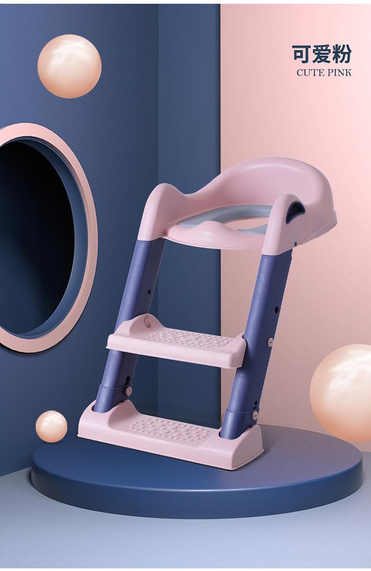 Product Introduction of Children's Toilet Seat Stool Ladder Style Boys and Girls Baby Step Folding Frame Cushion Potty Seat Kids Infant Urinal 28