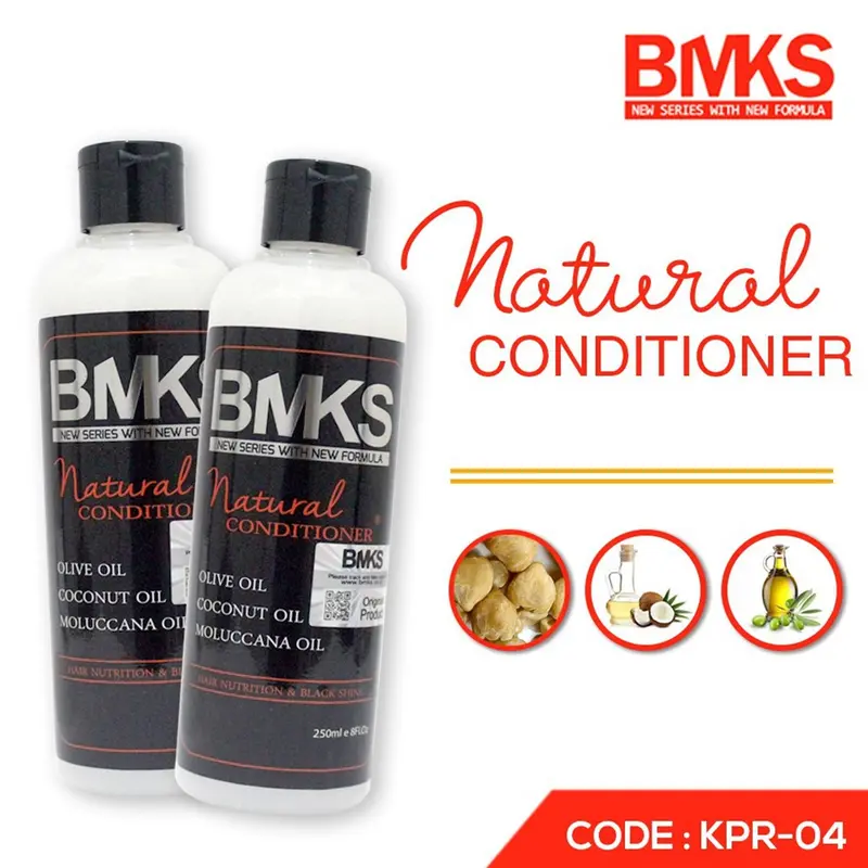 BMKS Conditioner Original BPOM 250ml Kondisioner Kemiri Vitamin Pelurus Pemanjang Penyubur Rambut Ampuh Mengurangi Kerontokan Ketombe Kusam Lebat Shampoo 1