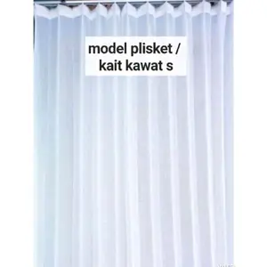 Gorden daleman fitrase import/daleman gorden/fitrase plisket/daleman gorden plisket/fitrase kaitan kawat S Kain Plisket Curtain