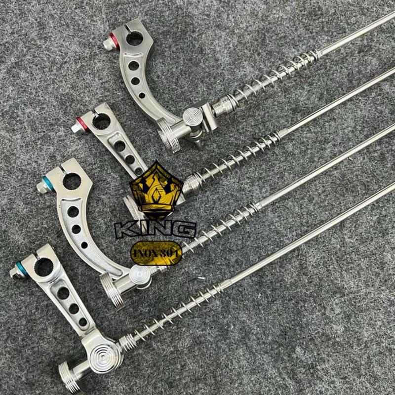 Combo đũa + càng thắng inox 304 gắn cho các dòng xe Ex nhỏ Wave nhỏ Sirus... phụ tùng phụ kiện