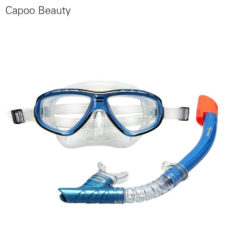 Outdoor Sport Wave Promotion Professional Snorkeling Two-Piece Equipment Semi-Dry Breathing Tube Large Frame Diving Mask