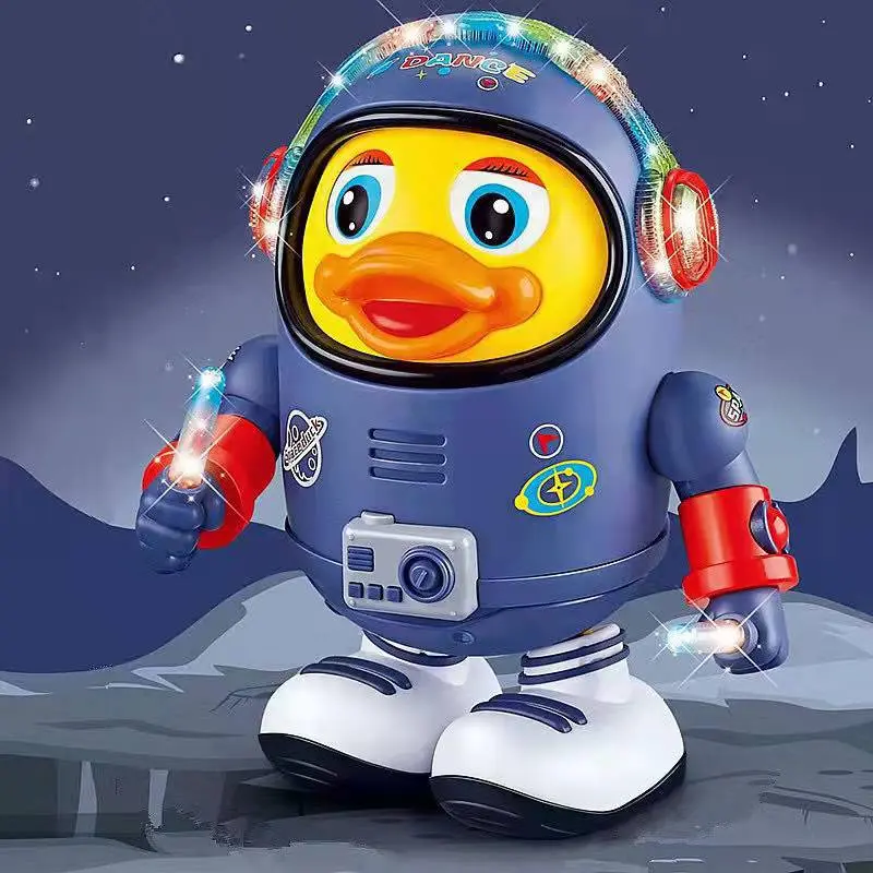 Robot Menari Itik Angkasa, Elektrik, Itik Kuning Kecil, Harimau Gendang, Muzik Cahaya, Mainan Bayi, Hadiah Krismas Travel Toys Baby