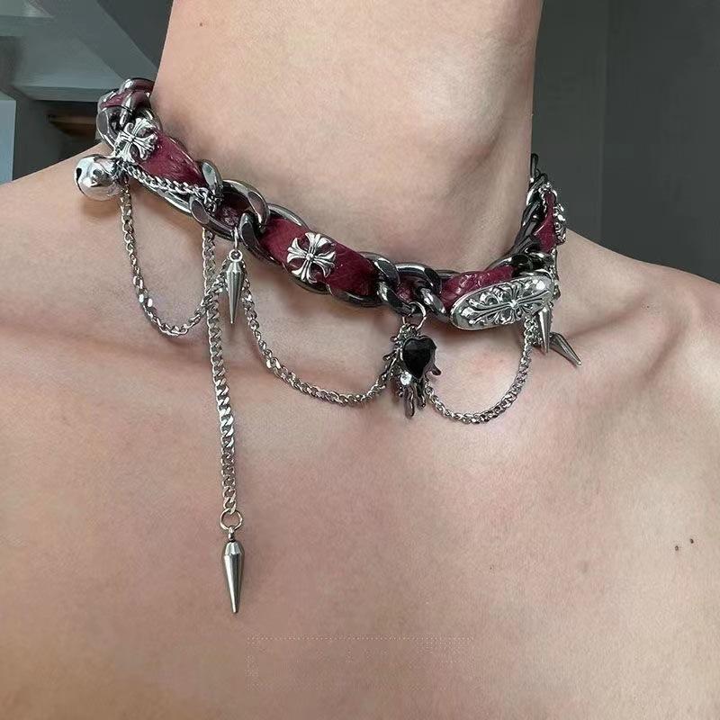 Product Introduction of Vòng Cổ Choker, Phong Cách Đường Phố Punk, Dành Cho Nam Giới, Dây Chuyền Xương Đòn Cao Cấp, Đồ Trang Trí Y2g Văn Hóa Phụ, Ngọt Ngào Và Ngầu, Cổ Áo Hoa Jewelry trang  sức  titan  cao  cấp  hàng  hiệu 17