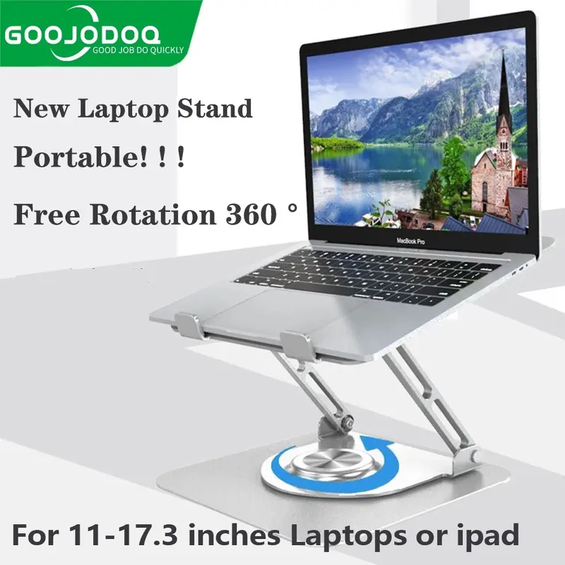 Laptop Stand 360° Rotatable Bisa Dilipat Notebook Tablet Holder Liftable Portable Fold Holder For 10-17.3" Laptop Tablet For ipad MacBook Stand 0