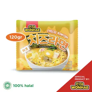 Mujigae by Wonhae Cheese Ramyun 120 gr / Ramyeon Rasa Keju / Mie Instan Kuah Rebus / Makanan Korea Halal Instan