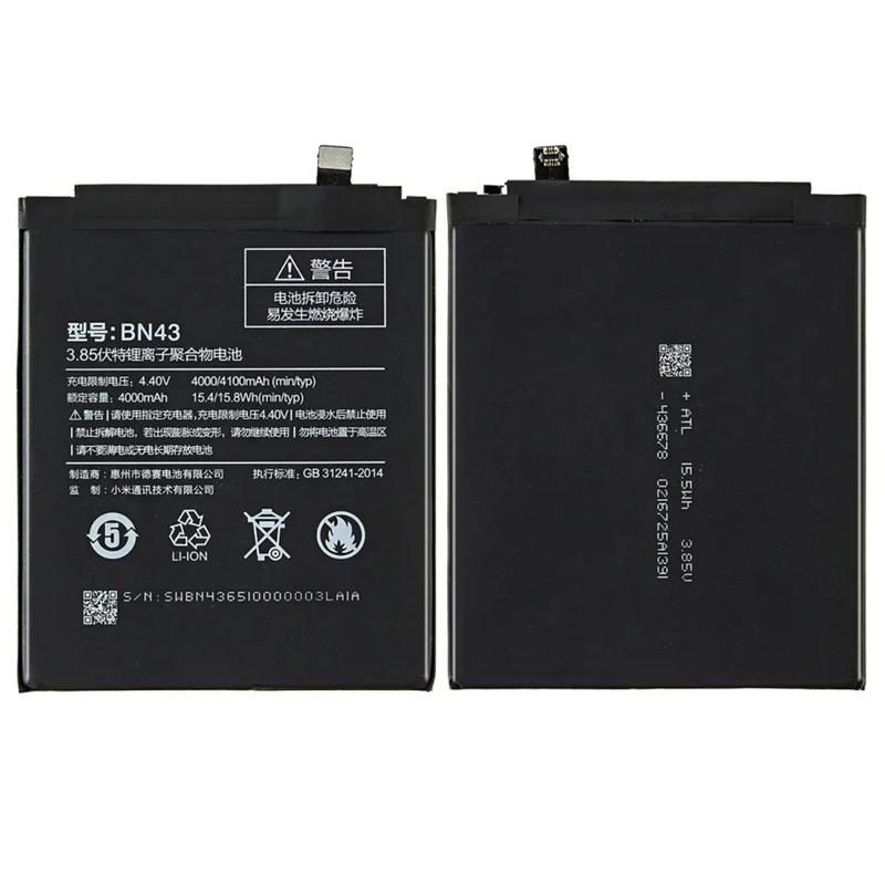 BN43 Battery For Xiao Mi Xiaomi Redmi Note 4X Note 4 Global Snapdragon 625 BN 43 Note4 Phone MTK Helio X20 Note 4X Pro Batre 2