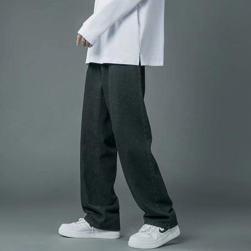 Product Introduction of Trendy Loose Fit Dad Jeans for Men - Korean Style Straight Wide Leg Baggy Pants with Dropped Crotch & Floor Length (Summer 2024 Casual Streetwear) 7