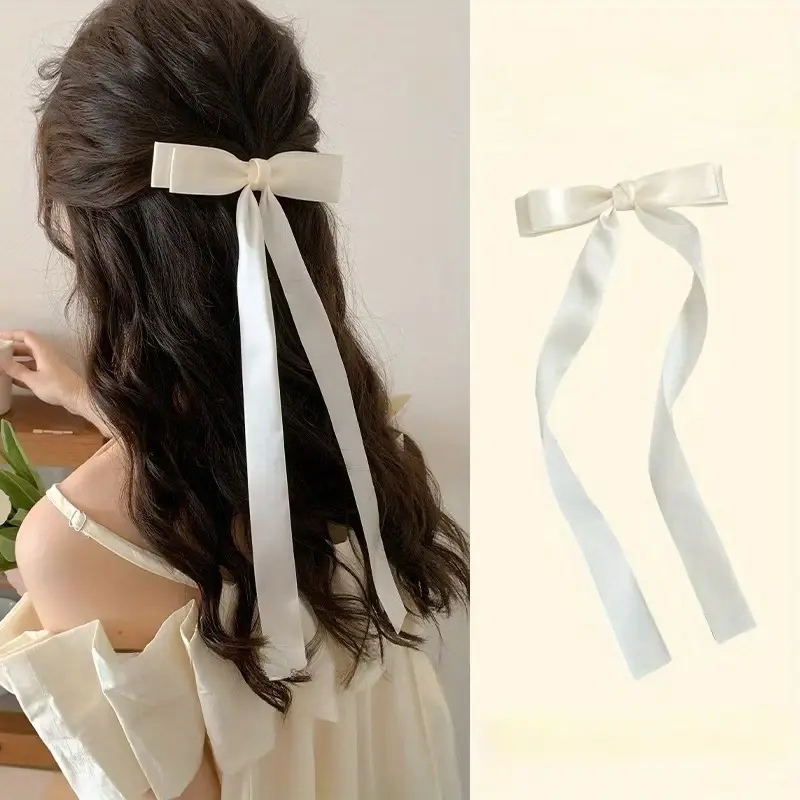 Dây buộc Ruy Băng Nơ Tóc Hàn Quốc Streamer Đuôi Ngựa Dây Buộc