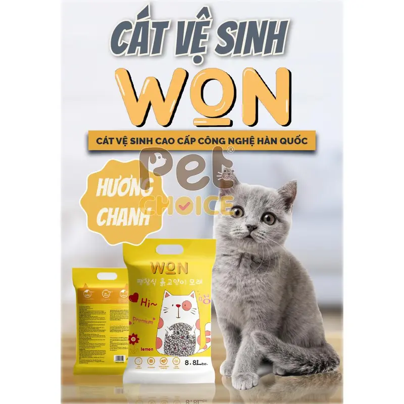 Cát Vệ Sinh Cho Mèo Nhiều Mùi Hương, Vón Nhanh Công Nghệ Hàn Quốc - WON 8.8L/4KG - PetChoice 4