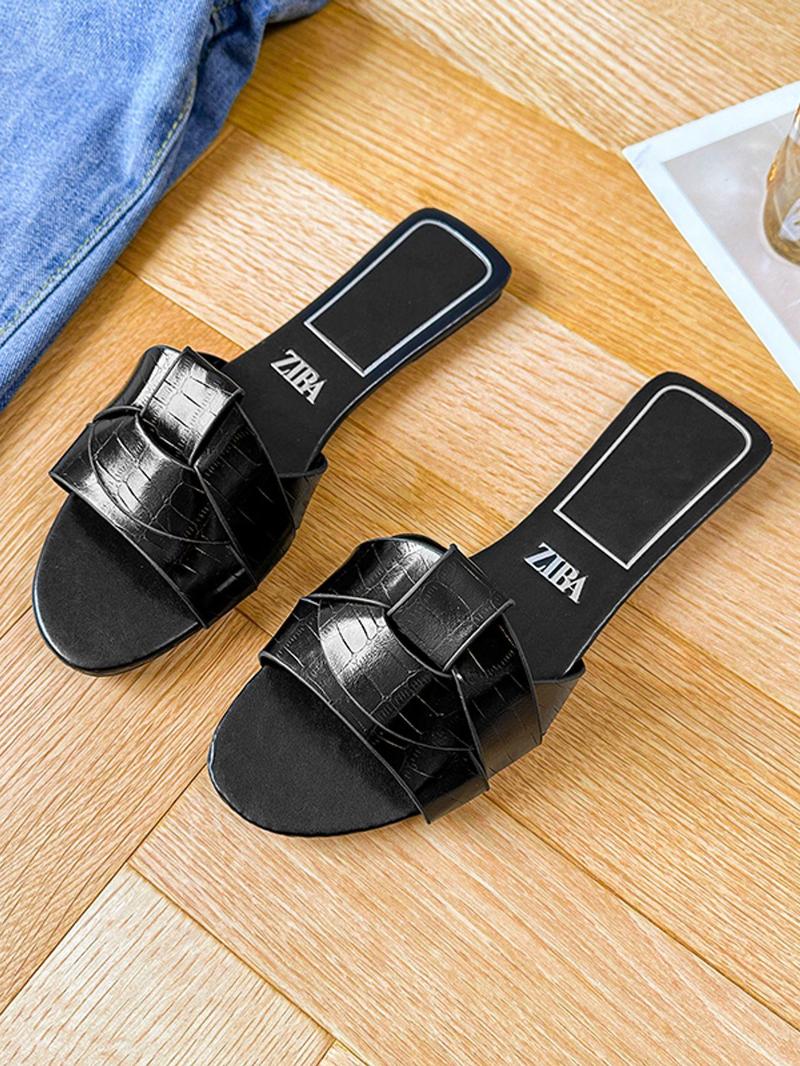Product Introduction of Women's Fashionable Plain Color Slide Sandals, Casual Comfortable Flat Sandals for Beach, Home, and Everyday Wear, Stylish Flat Flip Flops for Women, Walking Shoes, Gifts for Wife 9