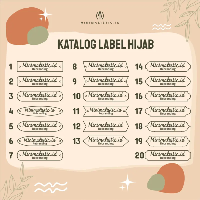 Paket Label Hijab Isi 30pcs Label Hijab Label Hijab Akrilik Label Akrilik 7