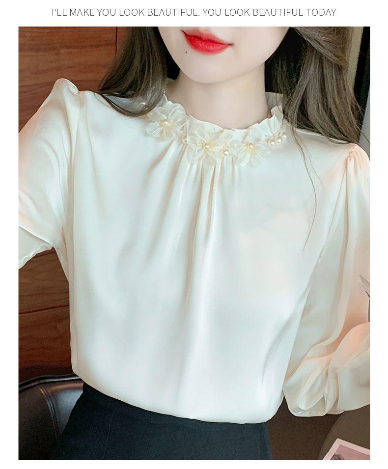 Product Introduction of Áo Voan, Phong Cách Pháp, Dành Cho Nữ, Cổ Chân Đế Dài Tay, Hàng Mới Về Mùa Thu, Sang Trọng Và Đẹp Mắt, Áo Sơ Mi Nhỏ Sành Điệu Và Hợp Xu hướng Áo Thời Trang 26