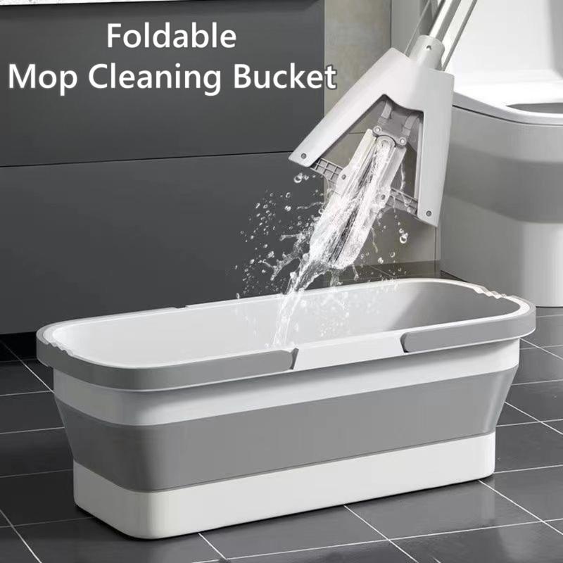 Product Introduction of New 55cm Mop Cleaning Bucket Plastic Space-Saving Fishing Bucket Collapsible Rectangular Cleaning Basin for Traveling Camping 16