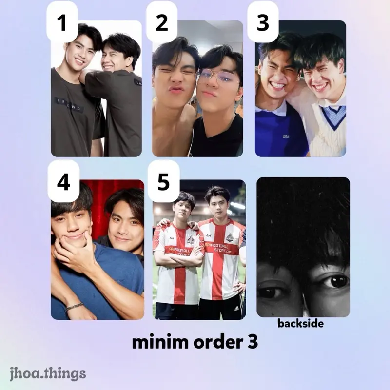 [UNOFFICIAL] PHOTOCARD HOLOGRAM OHM NANON GMMTV THAI ACTOR COUPLE 1