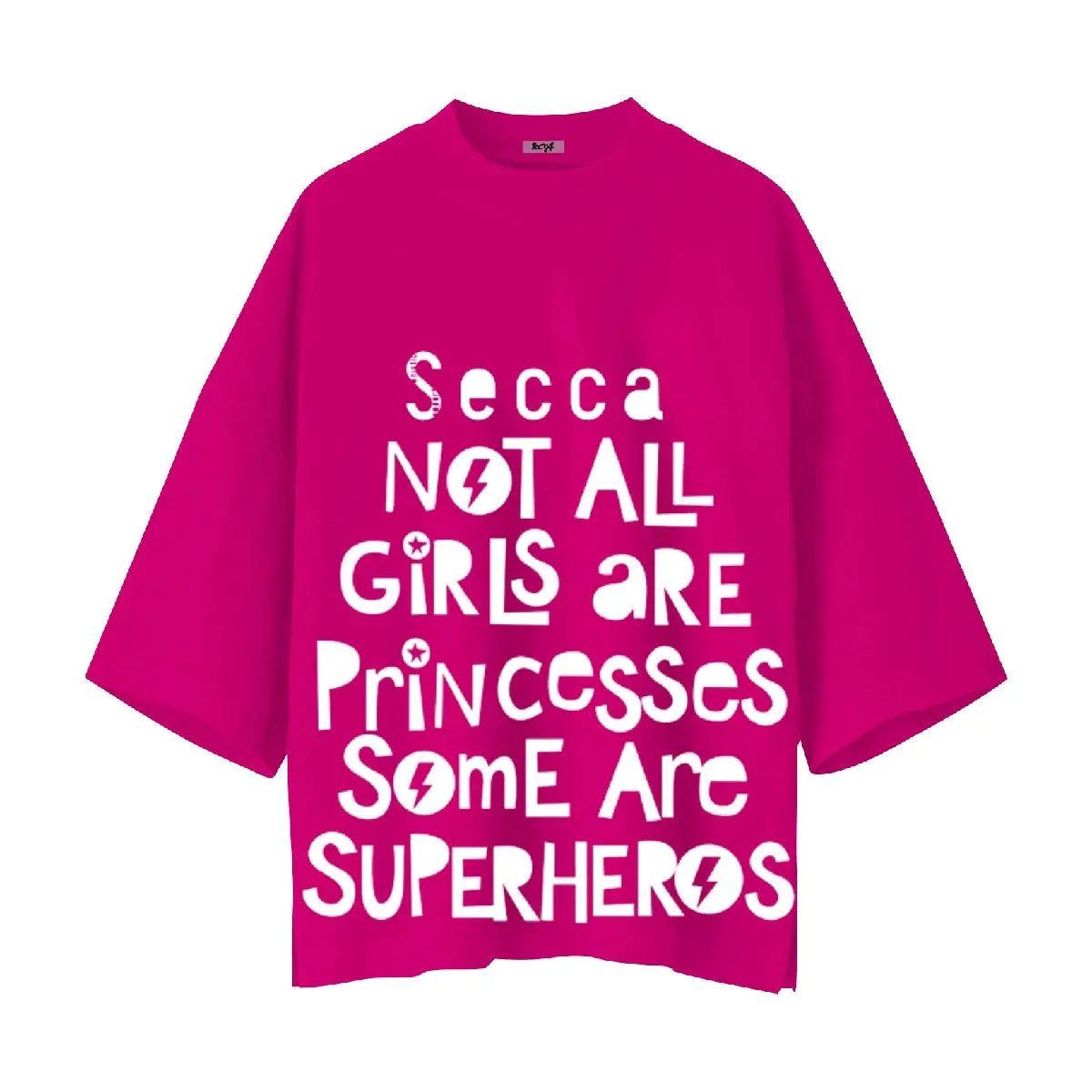 KAOS OVERSIZE BY SECCA VOL 2 TOP OVERSIZE CEWE LENGAN 3/4 PREMIUM ORIGINAL