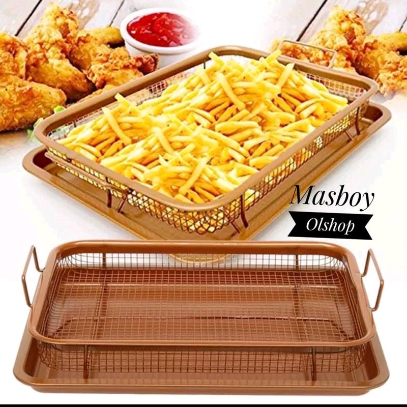 Crisper Tray Fika Oven Tray Nampan Peniris Minyak Cooling Rack Baking Tray 5