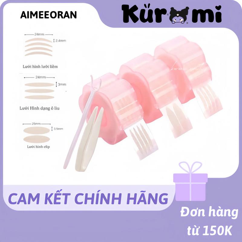 [HÀNG MỚI VỀ] Cuộn 360 miếng dán kích mí AIMEEORAN dạng lưới ren có sẵn keo dính không lộ/ siêu vô hình kuromi cosmetic Nữ