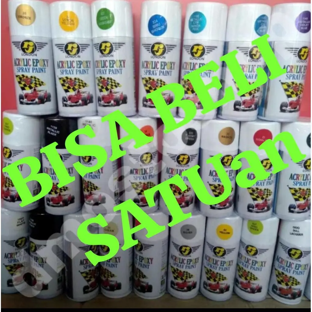 1. pilok pilox RJ 150cc rj london 150cc black 39 metallic black 1139 white 40 flat white 1007 cerulean blue dark blue pernis clear epoxy poxy cat dasar  stabilo merah candytone gold chrome emas gold 150cc BISA BELI SATUAN