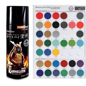 Samurai Paint Kurobushi Pilok Pilox Cat Semprot Samurai Warna Black, Black Doff, Clear, Red, Blue, Green, Gold, Grey, Silver (400ml)