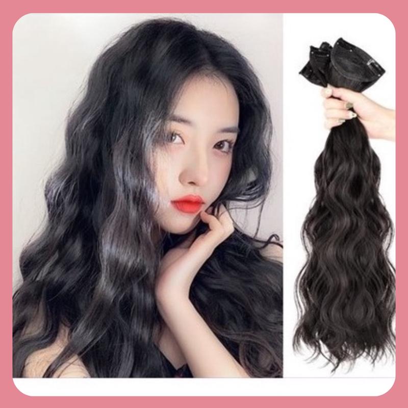 Set 3 dải tóc xoăn xù mì hippie trẻ trung KT13 Tóc Giả Wig