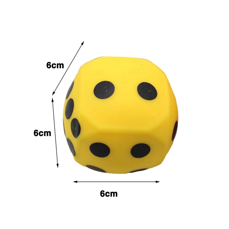Product Introduction of Colorful Dice Squeeze Toy Soft TPR Elastic Simulation Dice Pinch Toys Decompression Sensory Toy Adult Teens Fidget Squishes Stress Relief Toy Party Favor 0