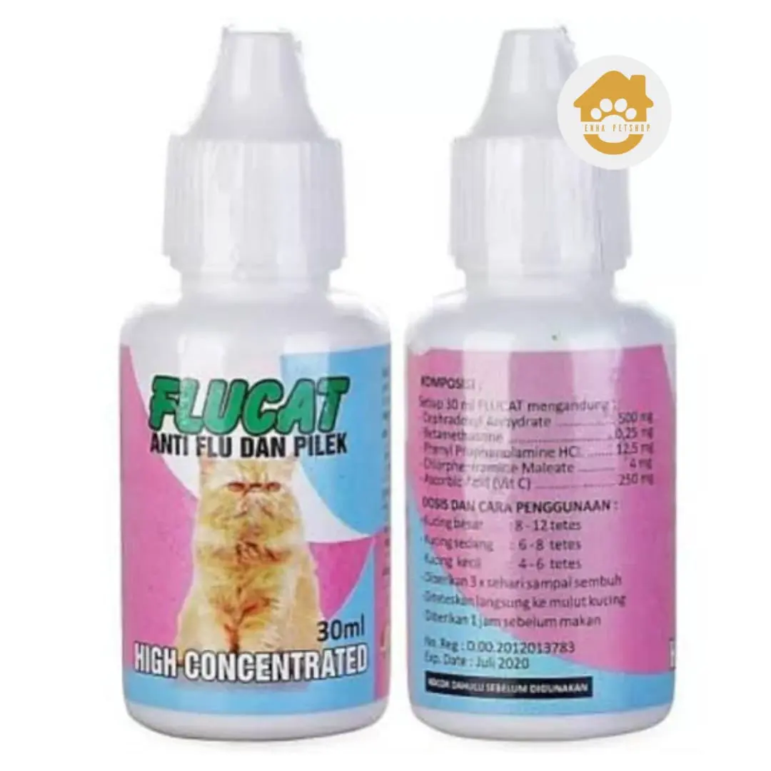 Flu Cat Anti Flu Dan Pilek 30ml - Obat Flu Untuk Kucing