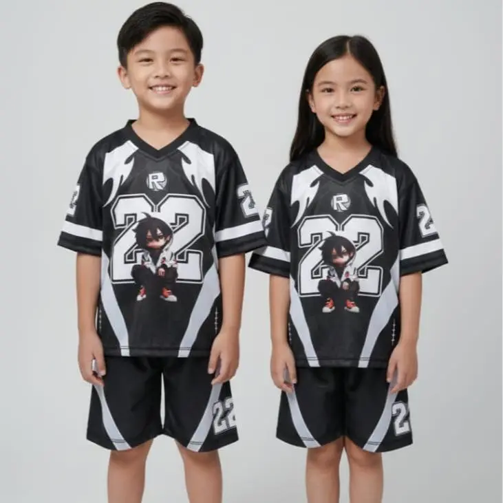 Free Name Stelan Anak Jersey Unisex Oversize Kuromi Terbaru (Bisa Castom Nama) One Set Free Name Setelan Outdoor Sport Dryfit Free Name Stelan Anak Jersey Unisex Oversize Kuromi Terbaru (Bisa Castom Nama) One Set Free Name Setelan Outdoor Sport Dryfit