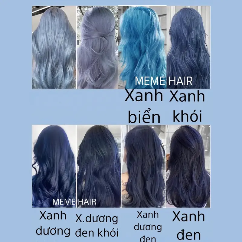 Combo thuốc nhuộm tone xanh dương 0