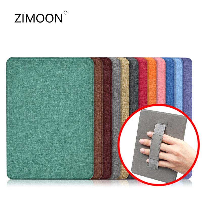 Vỏ thông minh, Fabric Slimshell, có dây đeo tay, dành cho Kindle Paperwhite 12 / 11 / 10 / 7 / 6 / 5, Trọng lượng nhẹ cao cấp, Bao da PU có nắp từ tính, Chức năng ngủ / đánh thức tự động